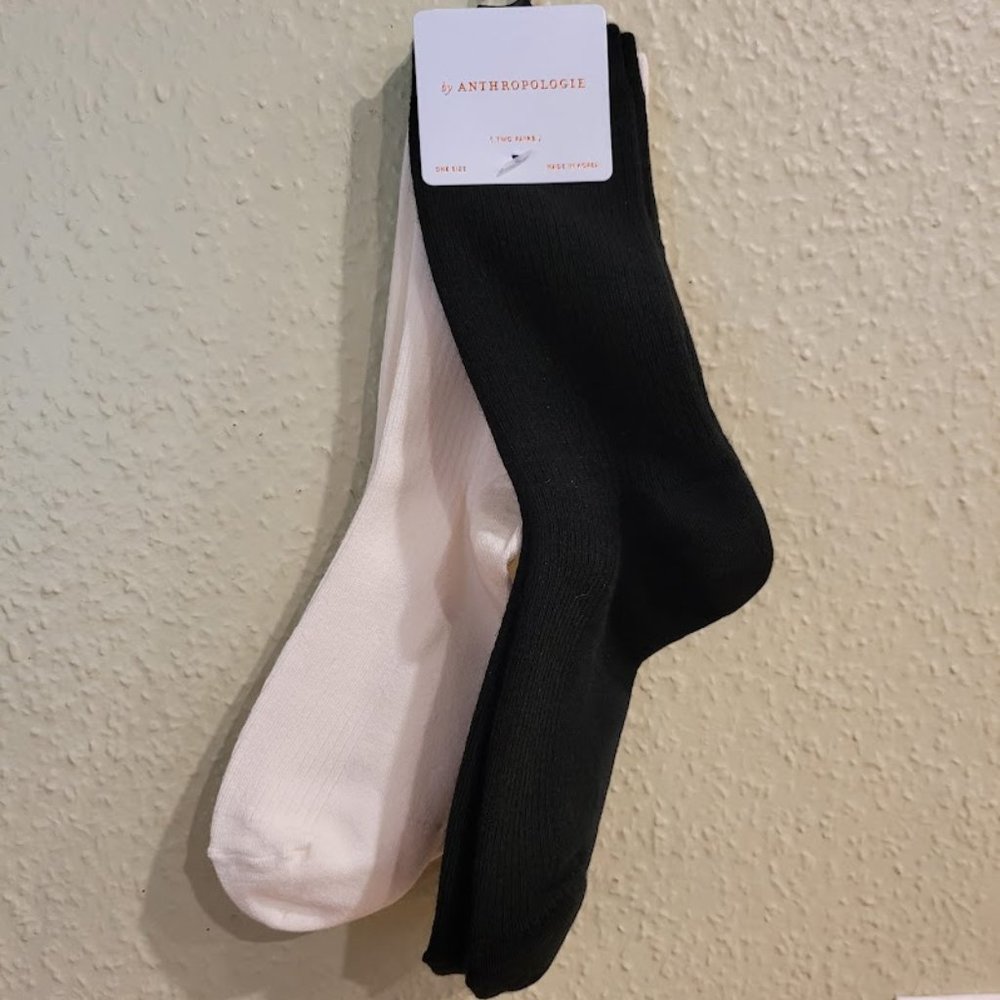 Set of Two Ribbed Socks